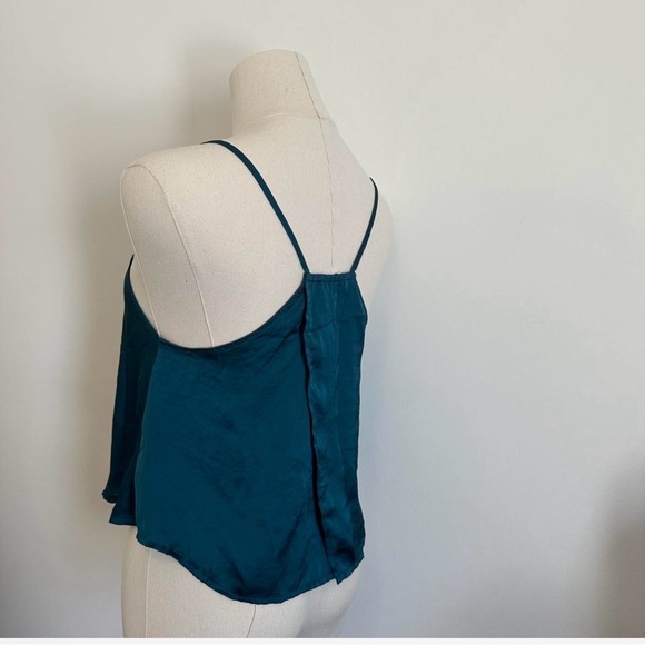 Free People Teal Lace Cami Top - Picture 2 of 8